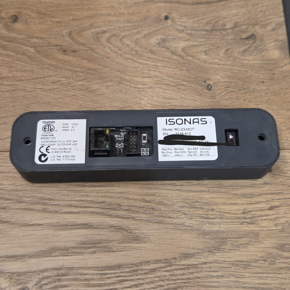 ISONAS PN: RC-03-MCT PowerNet IP Reader-Controller