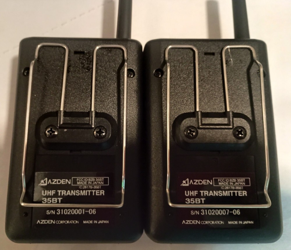 (2) Azden 310UDR UHF Receiver & (2) 35BT UHF Transmitter