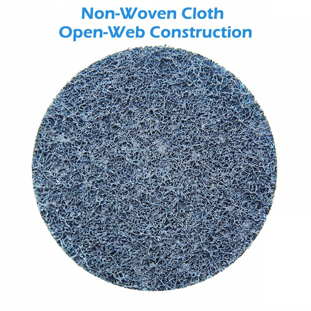 50 Pack 2 Inch Non-Woven Roll Lock Sanding Discs Surface Conditioning Fine Grit