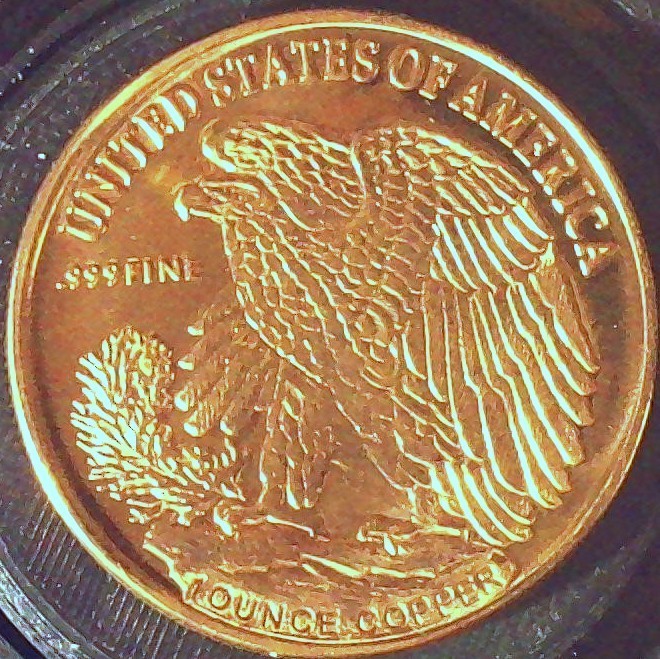 WALKING LIBERTY AMERICAN EAGLE 1 OZ COPPER