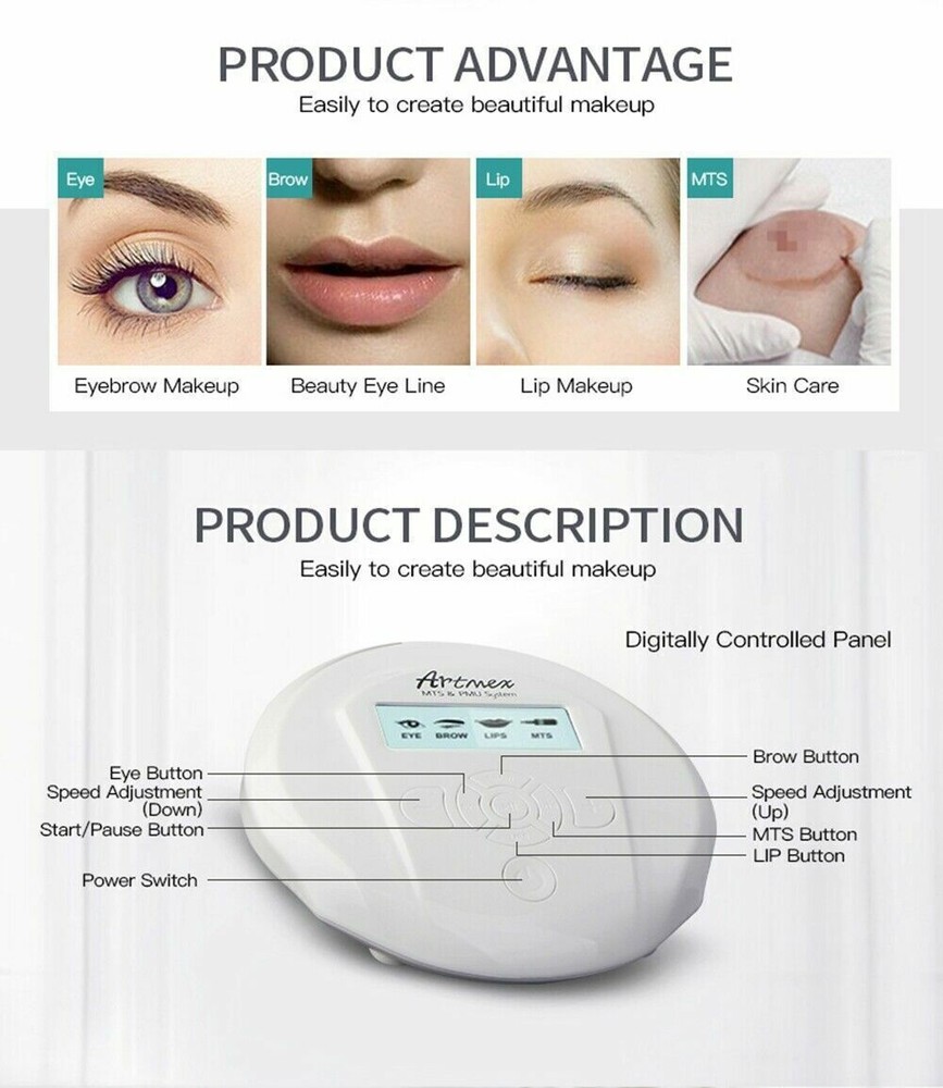 Artmex V6 Tattoo Machine Permanent Makeup Eyebrows Lip Micropigmentation MTS PMU