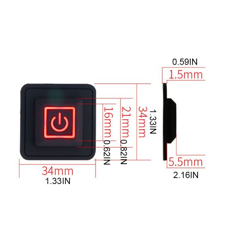 3.7-12V Heated Clothing Temperature Controller Button Switch Good Conductivity