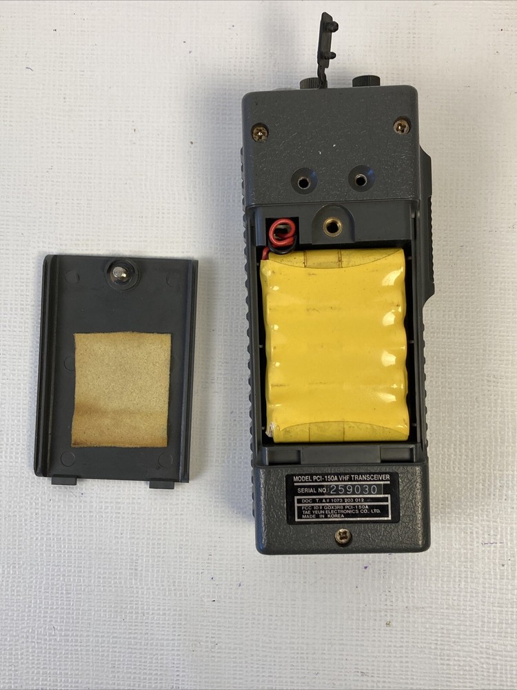 Tekk VHF Transceiver Gray PCI-150A & PTT Attachment (Function Unknown) Untested