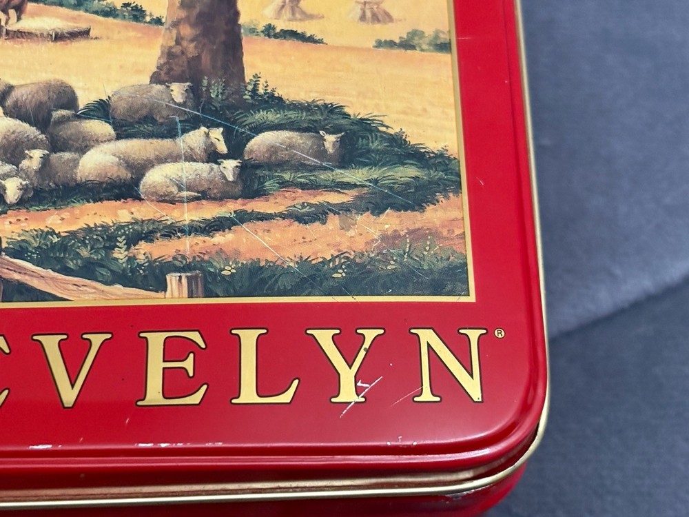 VTG Crabtree & Evenlyn Decorative Storage Tin 10.5” X 7” EMPTY