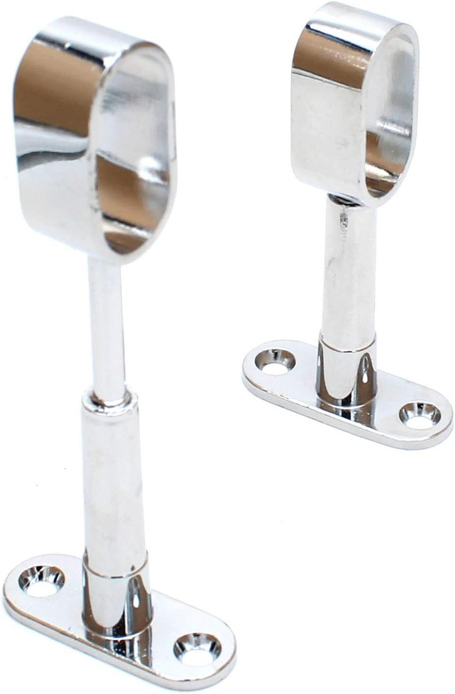 OvalRetractable Wardrobe Bracket, 16 mm Diameter, Ceiling Mounted Track Bar S...