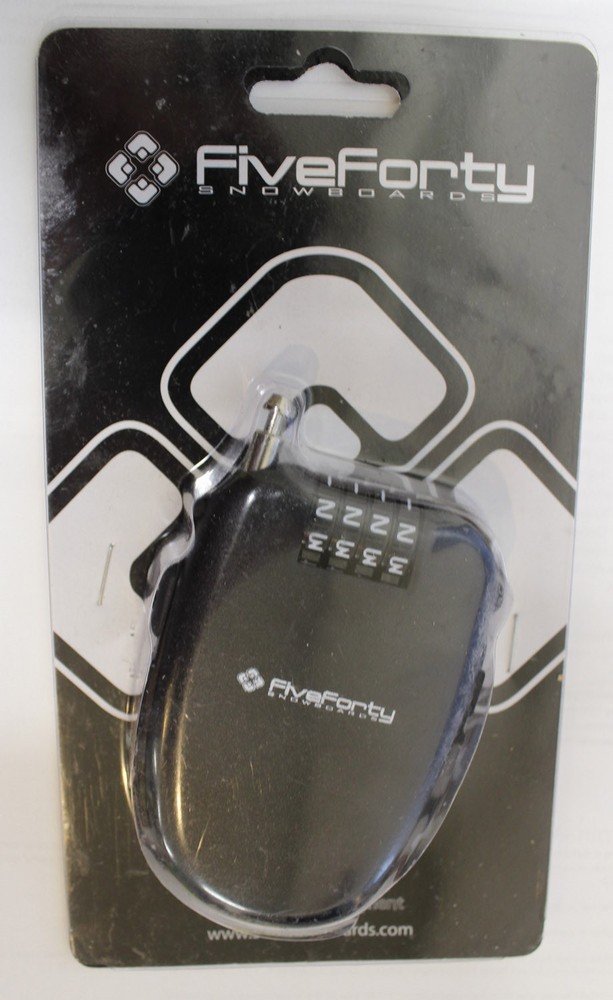540 Retractable Cable Lock Snowboard Black Retracting New