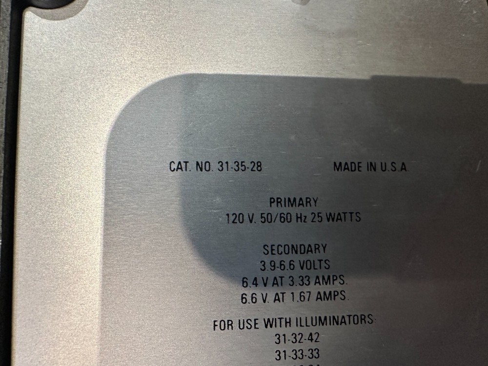 Cambridge Instruments 31-35-28 Transformer & Microscope Illuminator