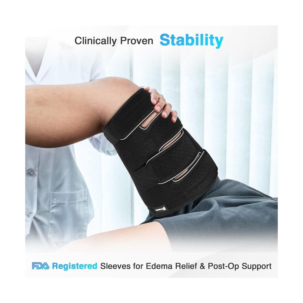 Plus Size Thigh Compression Wrap for Lymphedema & Swelling Relief, Adjustable...