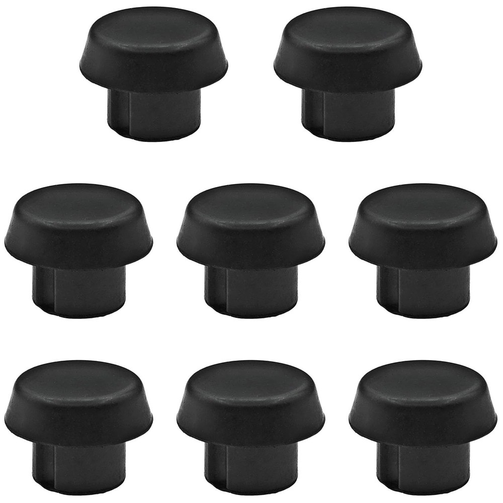 8 PCS Pool Cue Bottom Rubber Cover Pool Cue Bottom Plug Pole Tail Cover Prote...