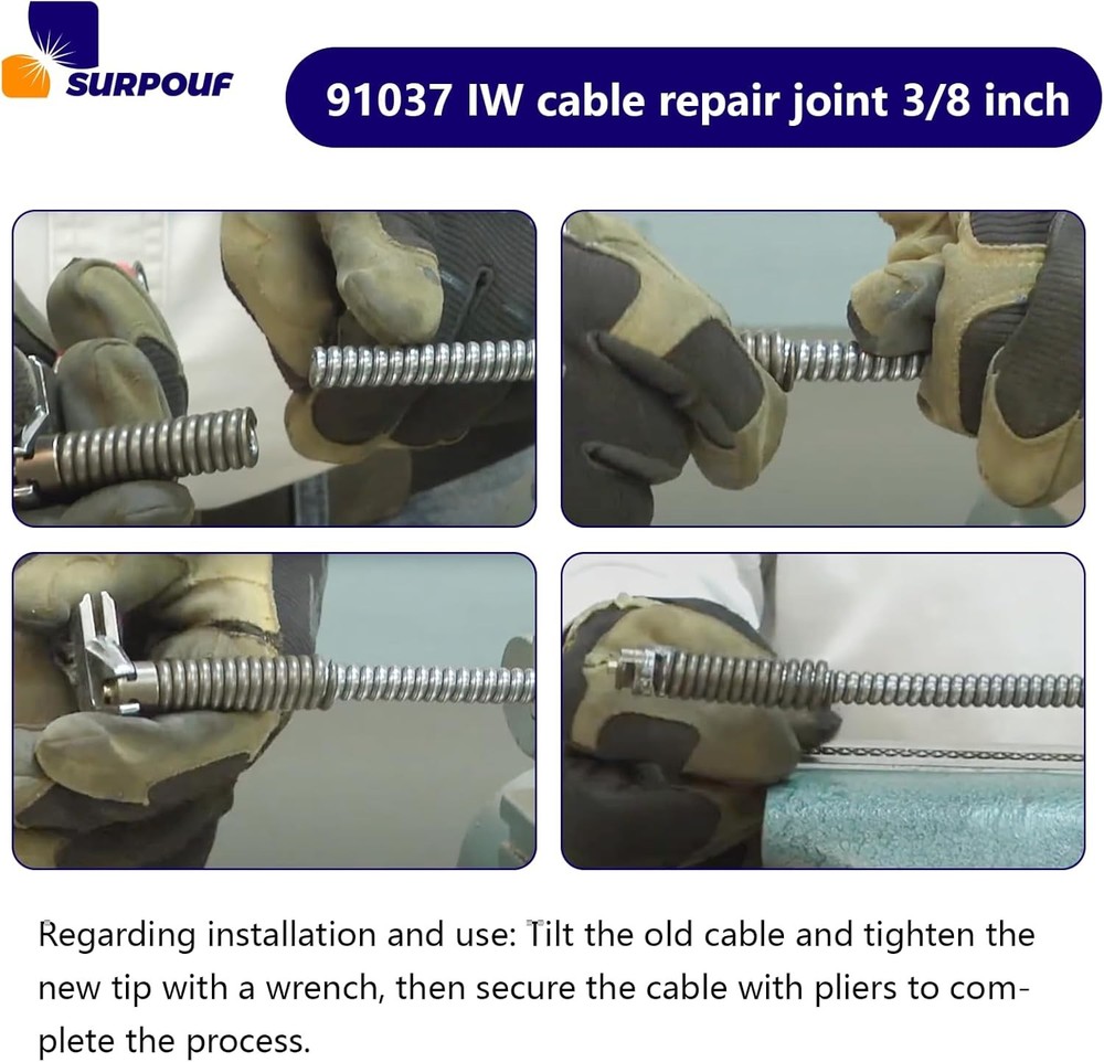 Drain Cleaning Cable Repair Coupling