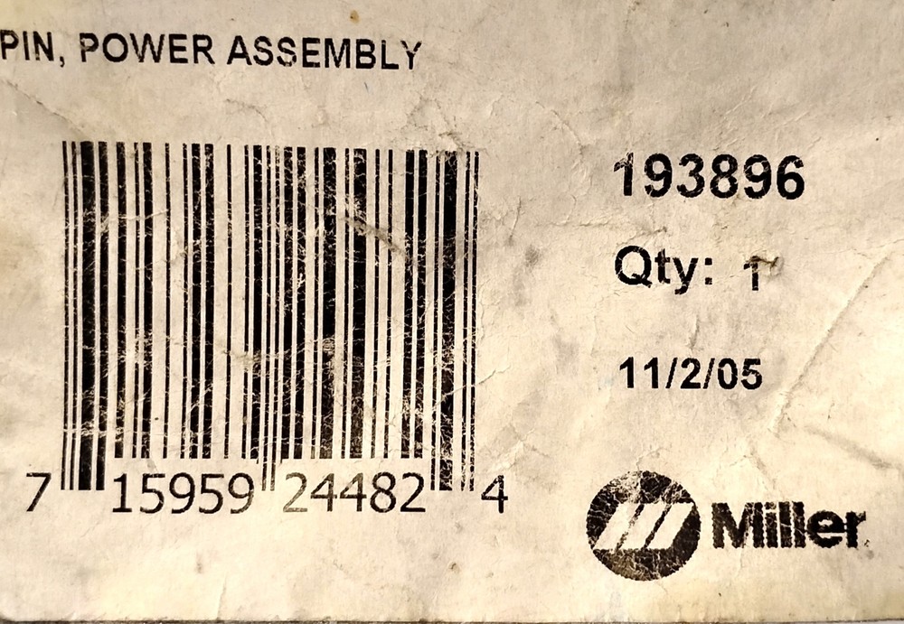 Miller 193896 Power Pin Assembly
