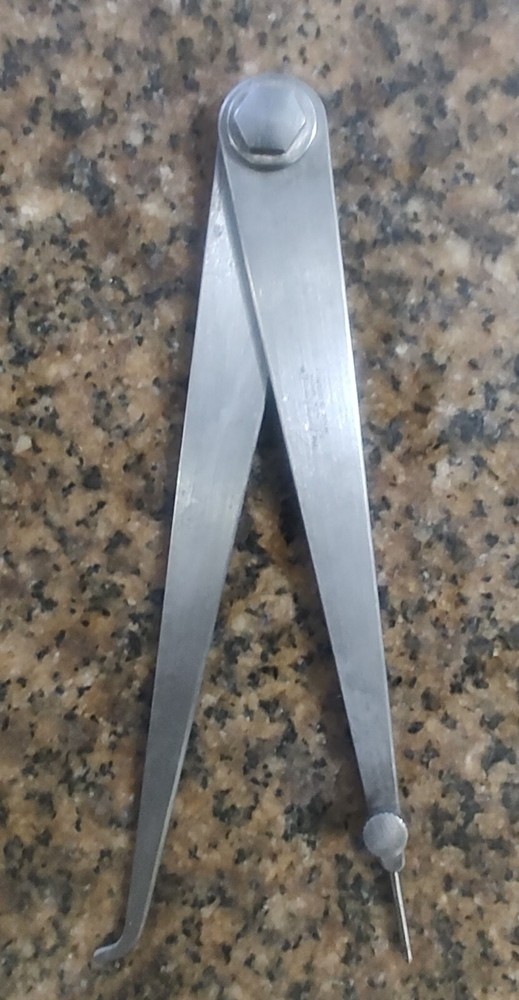 🗽 VINTAGE LUFKIN 10" ADJUSTABLE CALIPER/ DIVIDER