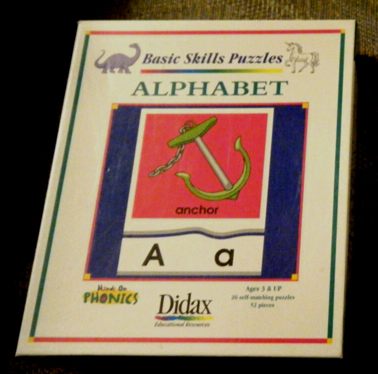 Didax Alphabet, Basic Skills Puzzle, Near Mint