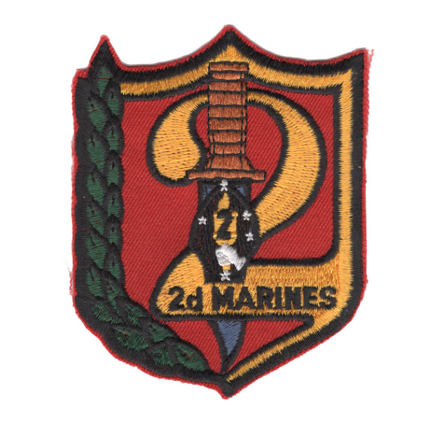 3.5" 2ND MARINE REGIMENT MARINE CORPS EMBROIDERED PATCH