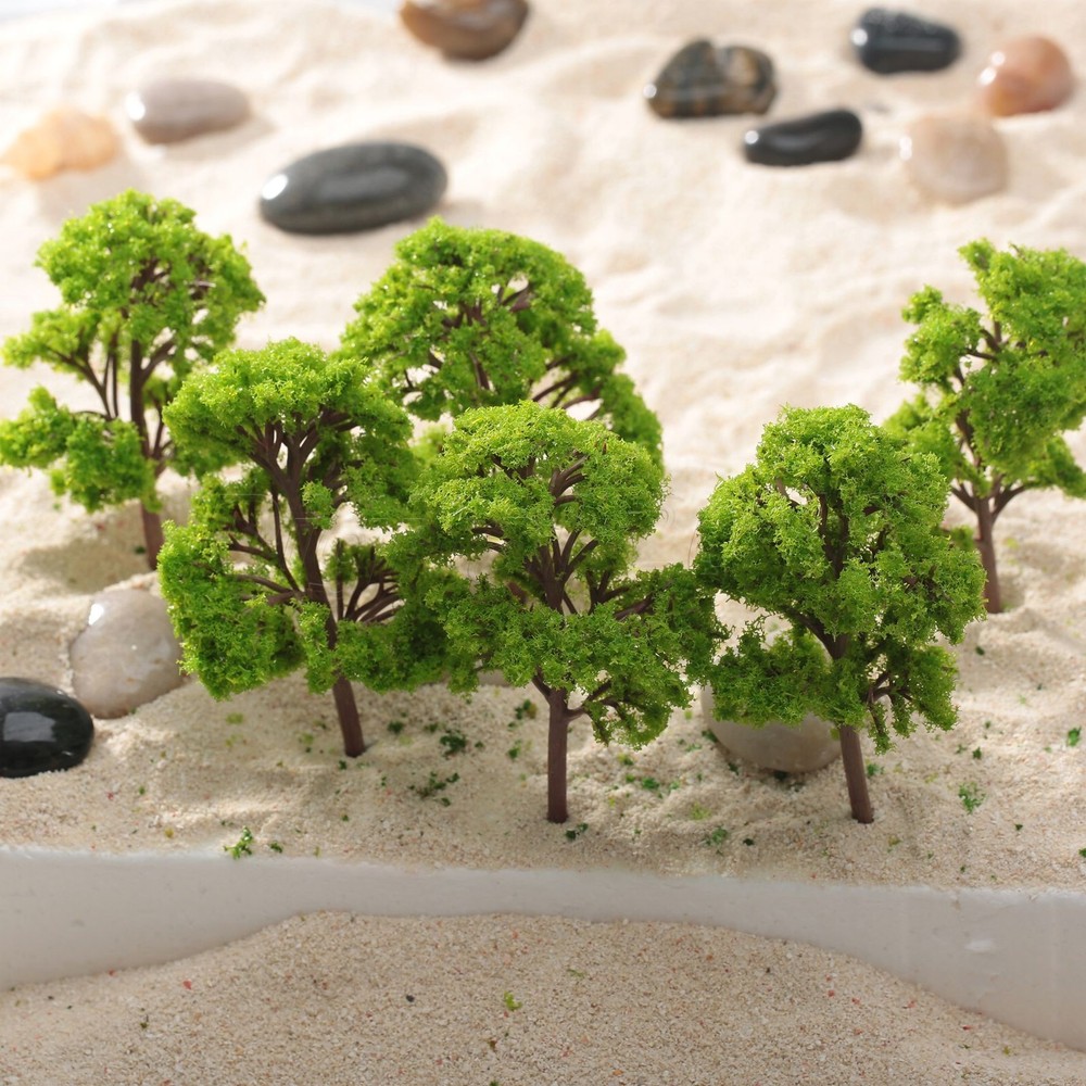 10Pcs 12cm Model Tree Garden Wargame Train Railway Architectural Scenery Layout