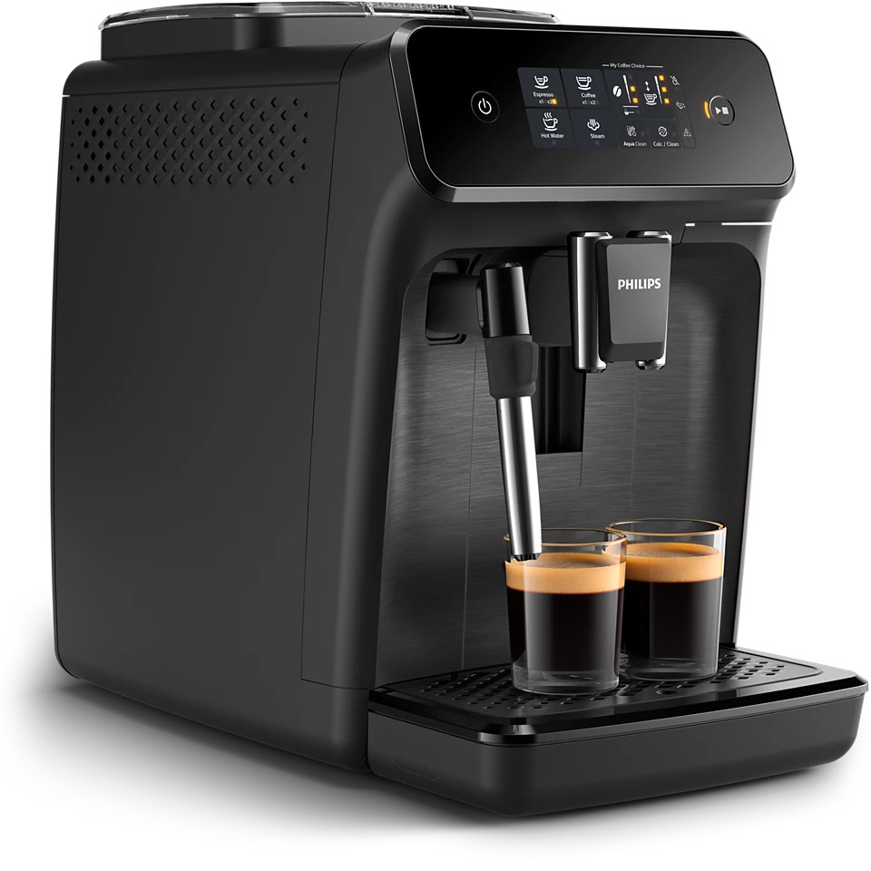 Philips 1200 Super Automatic Espresso Machine, Black | 2 Recipes | EP1220/04