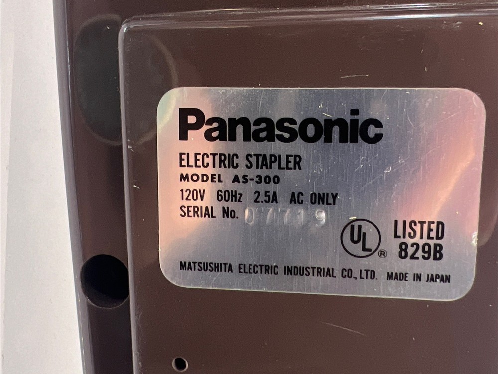 Panasonic AS-300N Commercial Electric Stapler with Adjustable Depth - TESTED