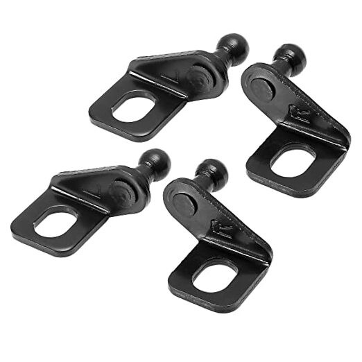 2 Pair 10mm Car Ball Studs Mounting Brackets Black for Gas Struts Shocks