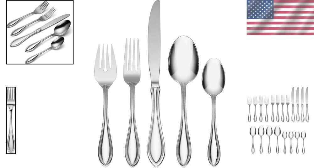 American Harmony 20-Piece Flatware Set - Timeless Design for Everyday Dining