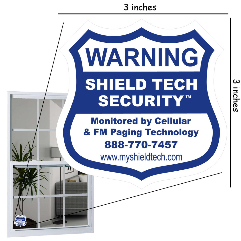 2 FRONT ADHESIVE WINDOW DECALS -WARNING STICKER ALARM SECURITY SYSTEM PK A