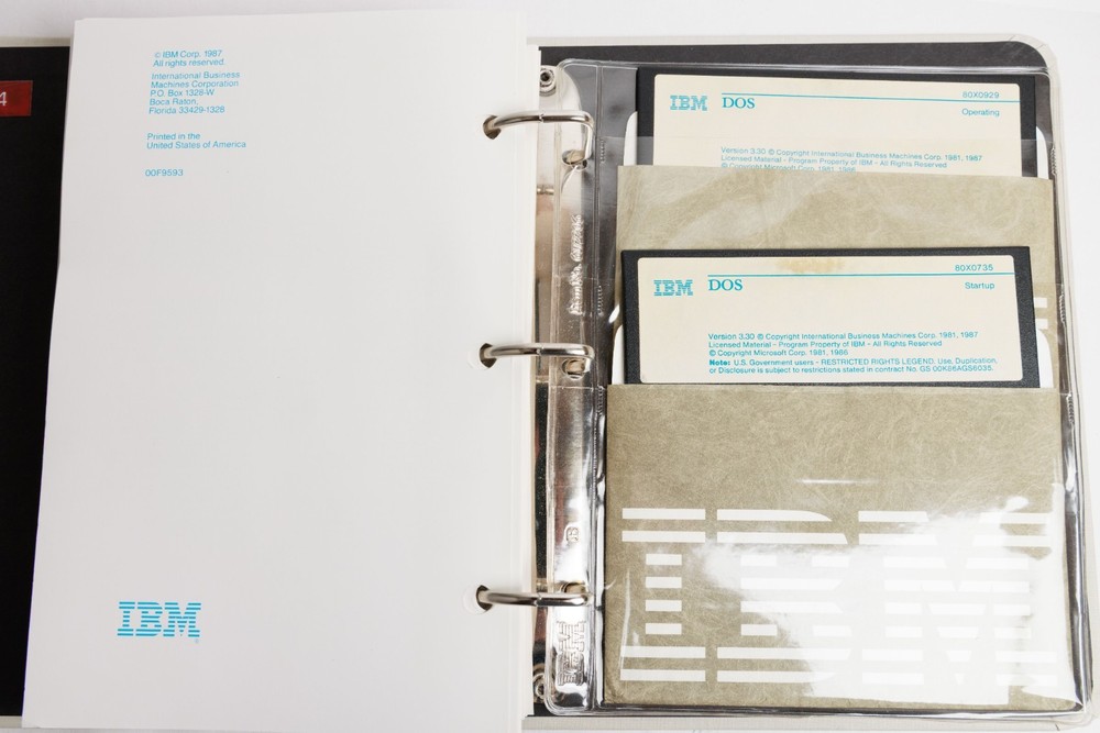 IBM DOS 3.3 Disk Operating System Manuals with Disks First Edition