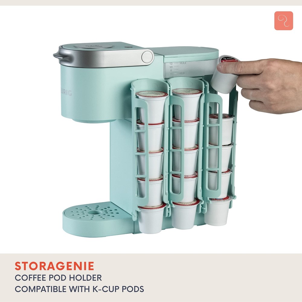 Oasis Blue K Cup Holder 3 Rows/15 K Cups Side Mount Wall Mount Storage