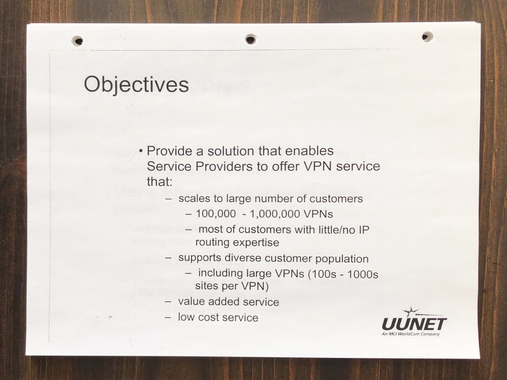 Cisco Systems - BGP/MPLS VPNs Seminar Handout (1999)
