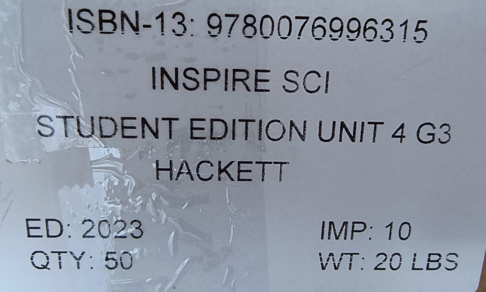 Inspire Science Grade 3 Units 1-4 Student Edition Workbook Set