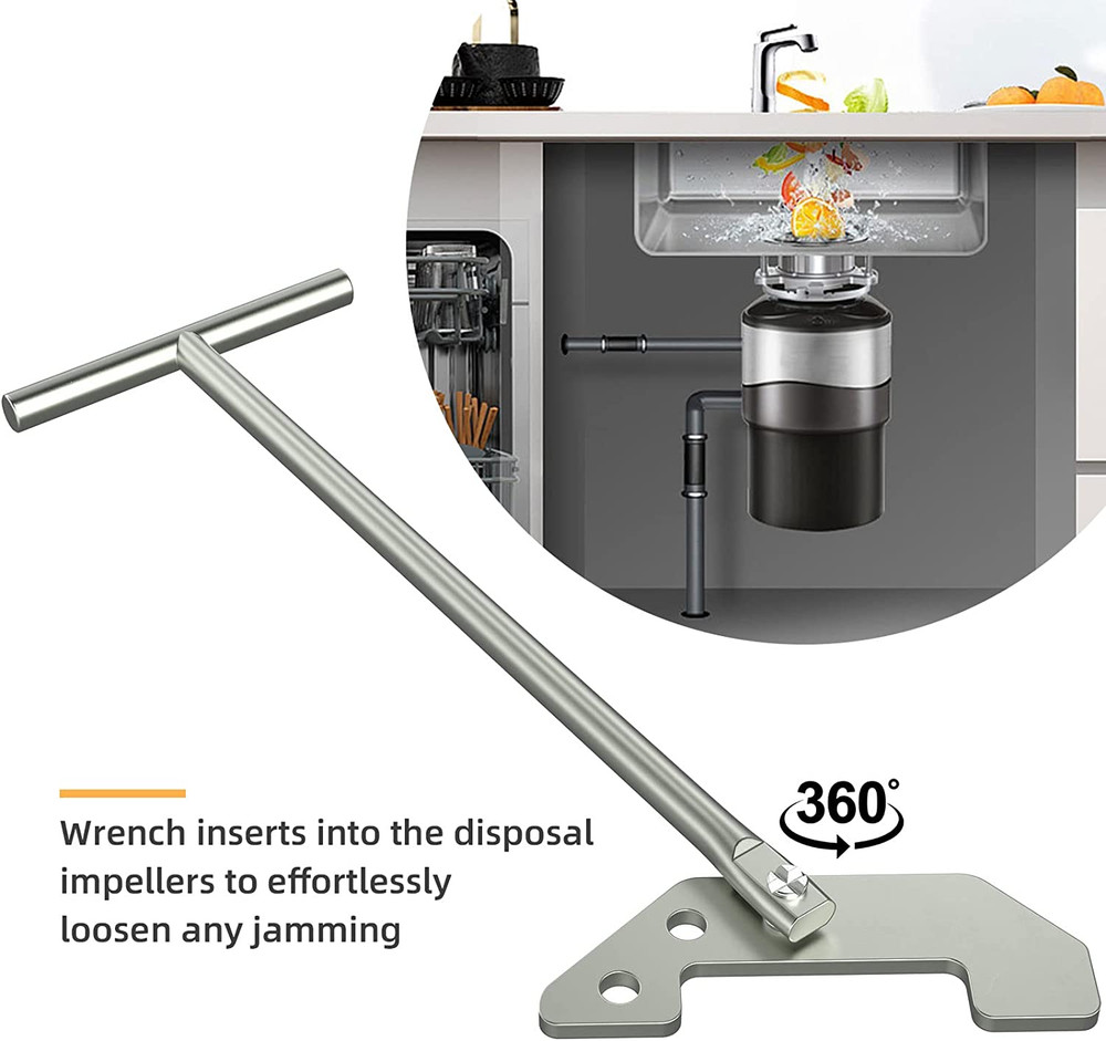 Woiron Garbage Disposer Unjamming Wrench,Silver Garbage Disposal Wrench Tool,Gar