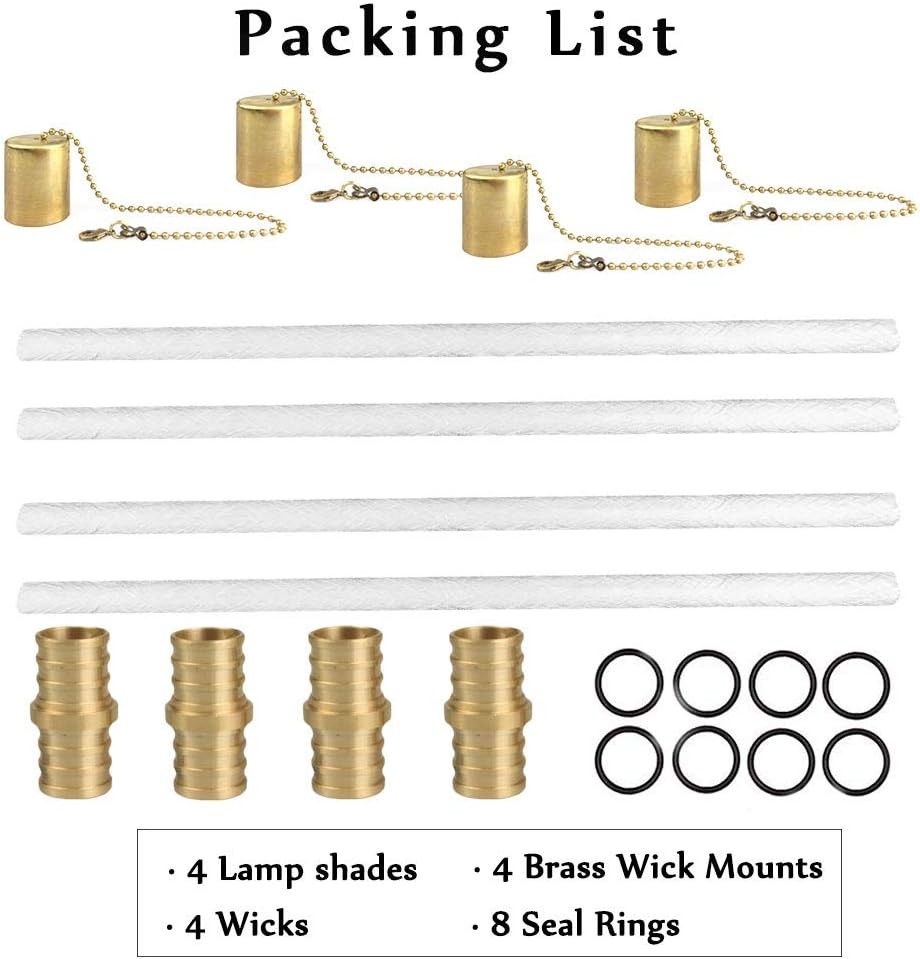 EricX Light Wine Bottle Torch Kit 4 Pack, Includes 4 Long Life Wicks...