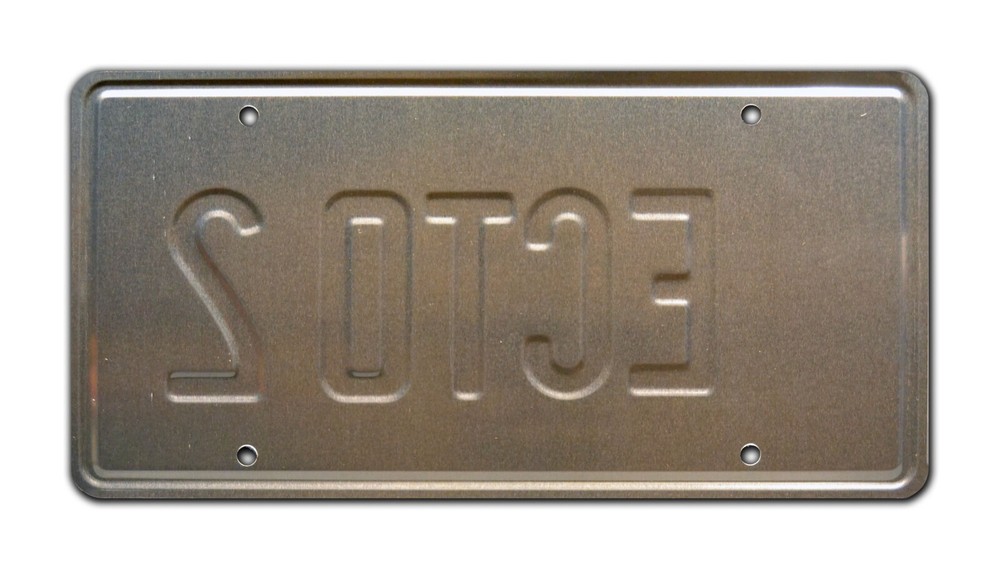 Ghostbusters 2 | Ectomobile | ECTO 2 | Metal Stamped Replica Prop License Plate