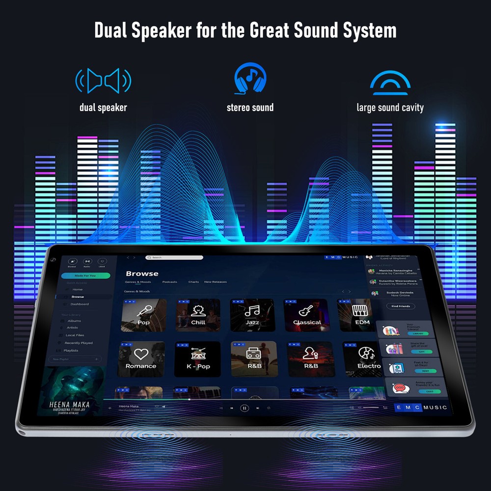 10.1 inch Android 14 Tablet 24GB+128GB IPS Touchscreen Octa-core Processor Wi-Fi