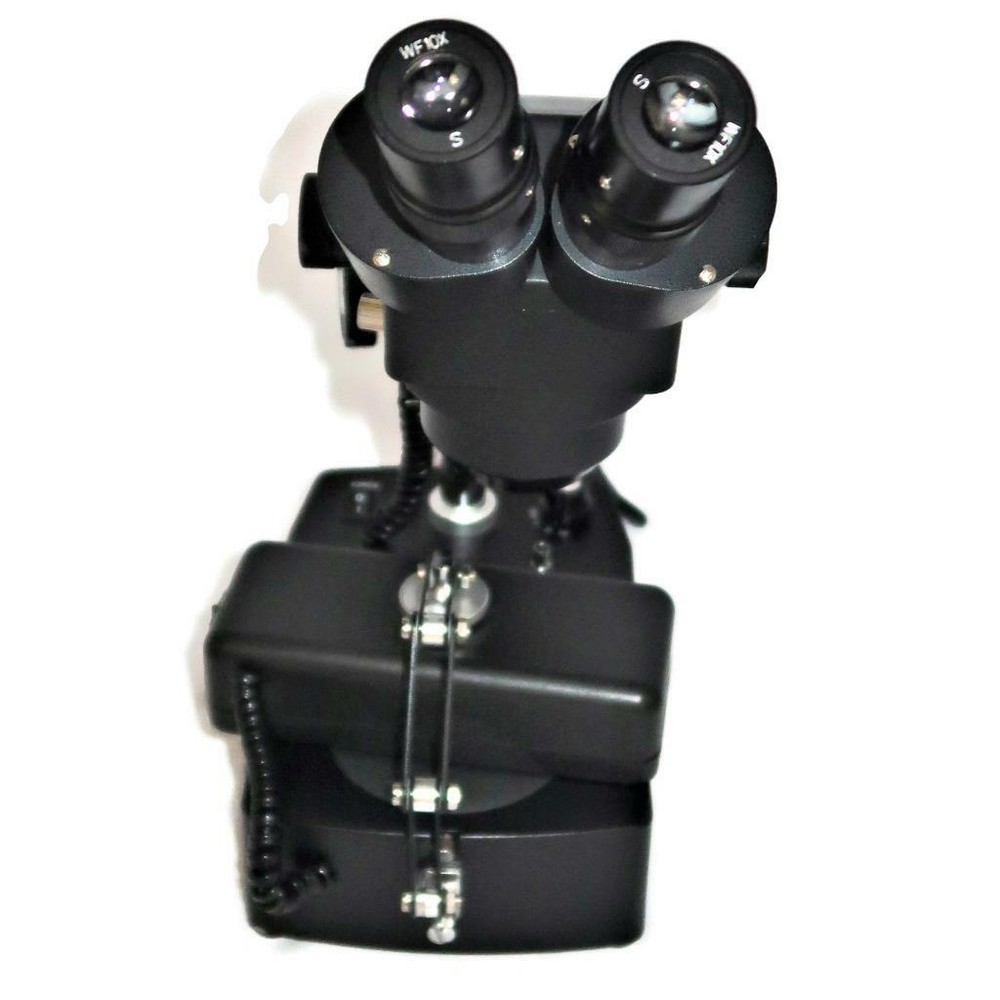 Jewelry Gem Binocular Stereo Microscope w/ Three Lights