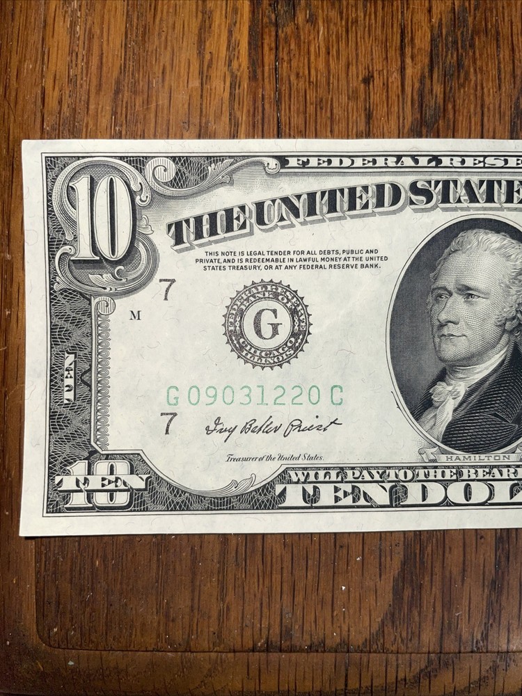 1950A Series $10 Chicago Off Centered