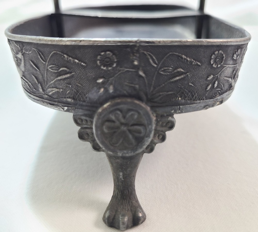 Silverplate Frame For DOUBLE Pickle Castor Set Victorian Vintage