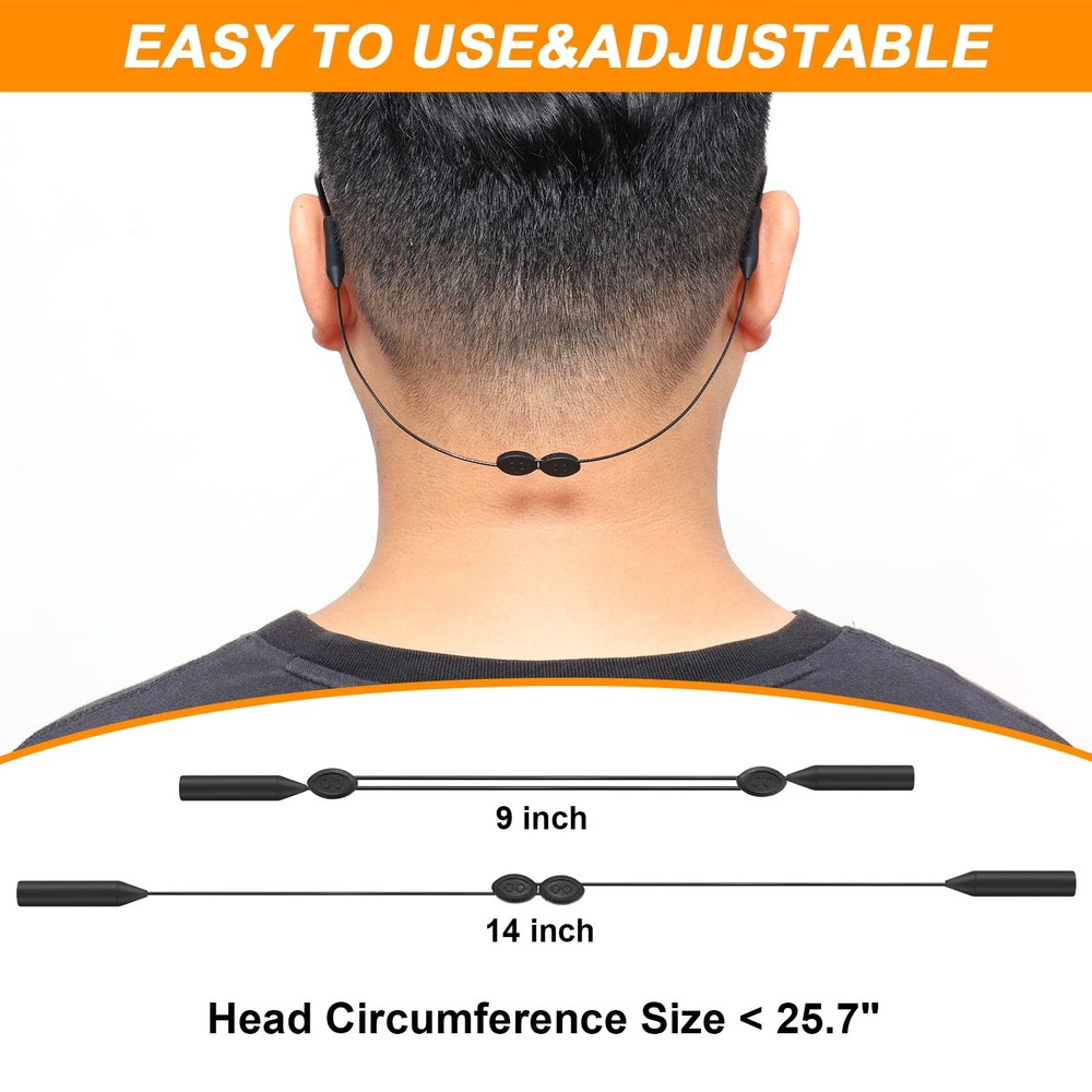 Adjustable Glasses Strap 16Inch String Straps with Retainer 4 Pack