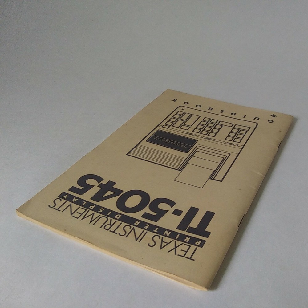1985 "TI Texas Instruments TI-5045" Printer Display Manual Guidebook