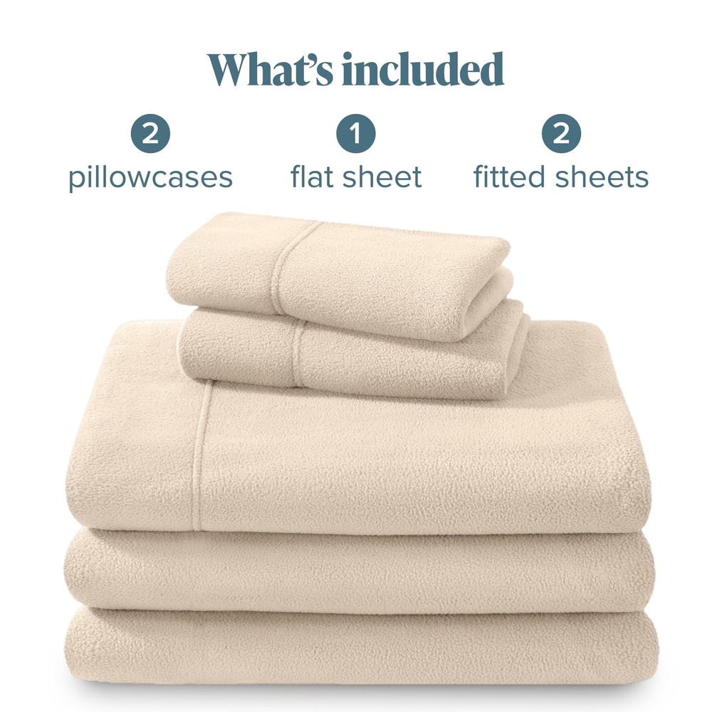 Plush Lightweight Split Head Flex King 4 Piece Sheet Set OEKO TEX Certified