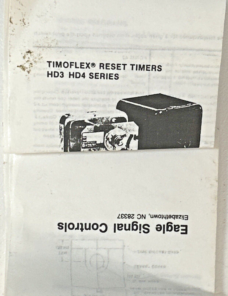 Eagle Signal, HD32A621, 55 Second Reset Timer, Industrial Timer, new (E8)