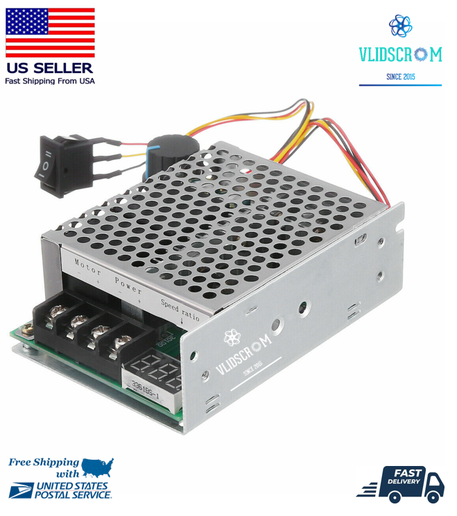 DC 9-60V 20A Forward Reversing Motor Speed Regulator Controller PWM Governor