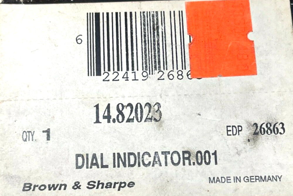 BROWN AND SHARPE DIAL INDICATOR MB216 .001"
