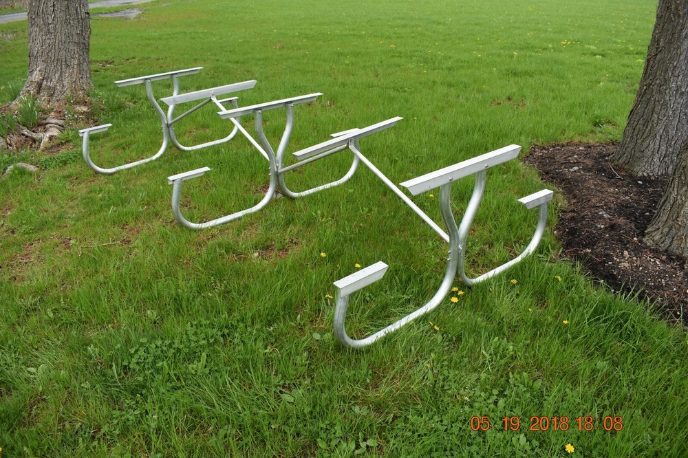 Aluminum heavy duty picnic table frame for 12ft.picnic table ( Frame Only)