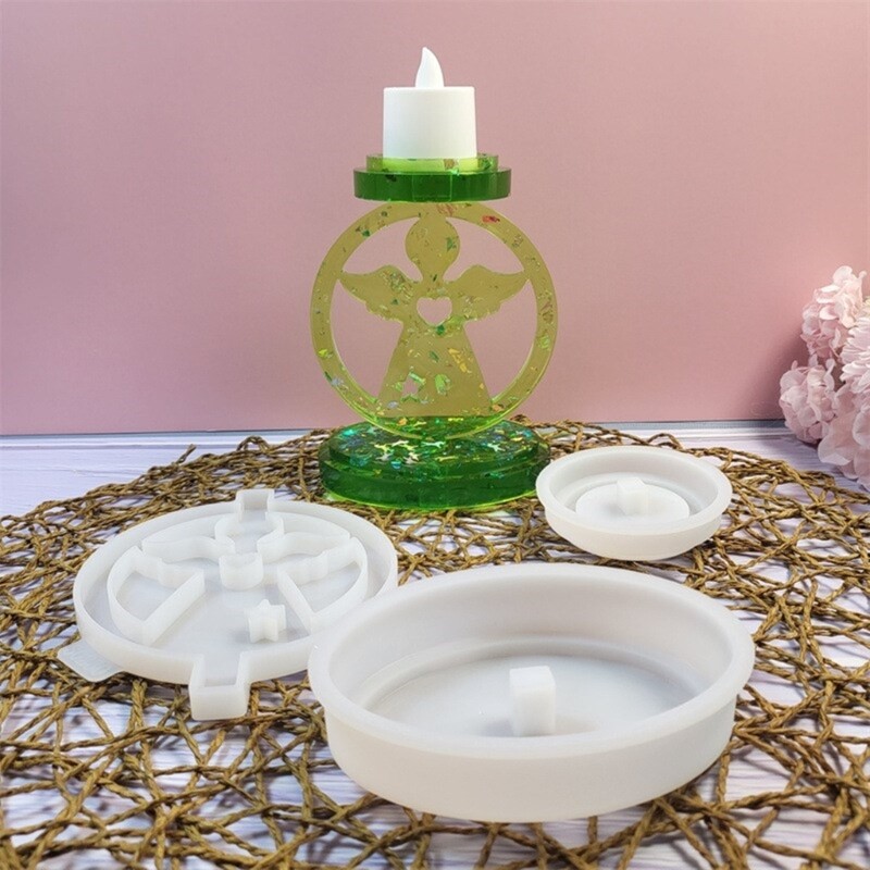 Silicone Decorative Candlestick Mold Holder Mold Heart Shape