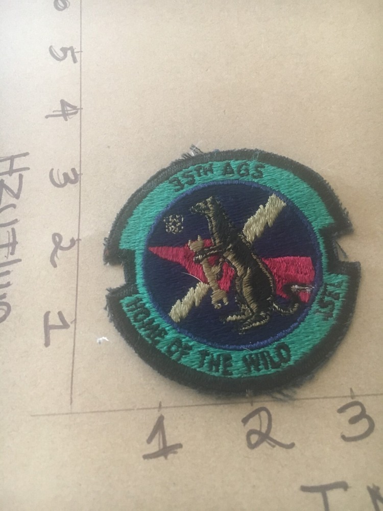USAF 35th AGS Squadron subdued patch 5/3/25 damaged