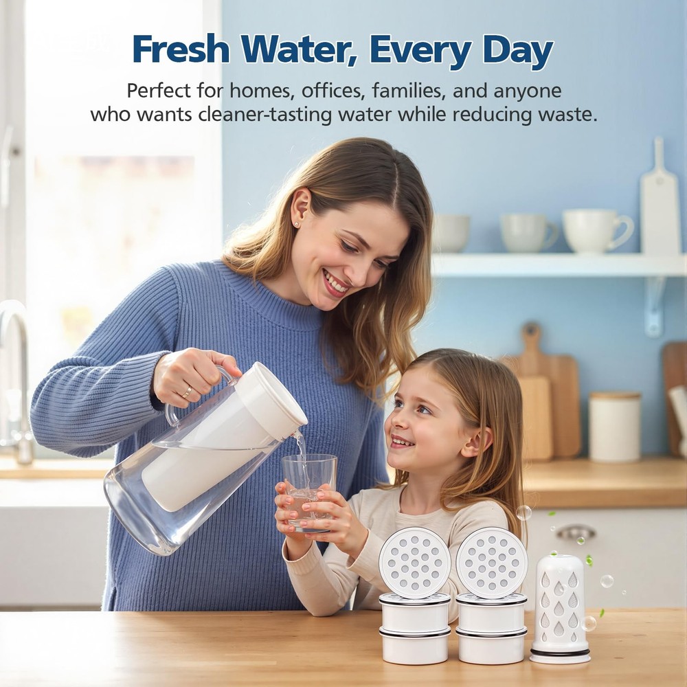Water Pitcher Filter Replacement for LifeStraw Home, 7 Pack Water Filter Compati