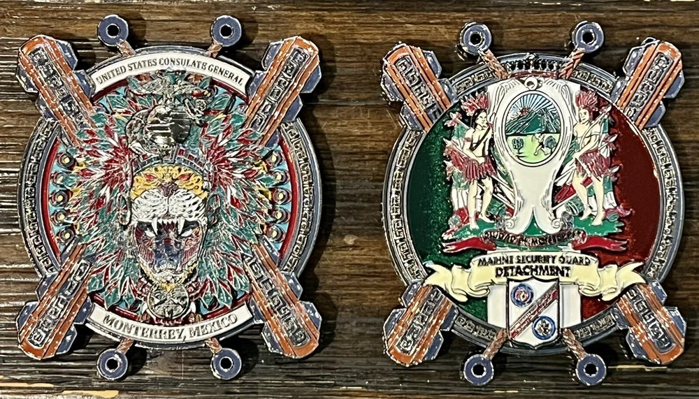 USMC MSG Marine Security Guard Detachment Monterrey, Mexico Challenge Coin