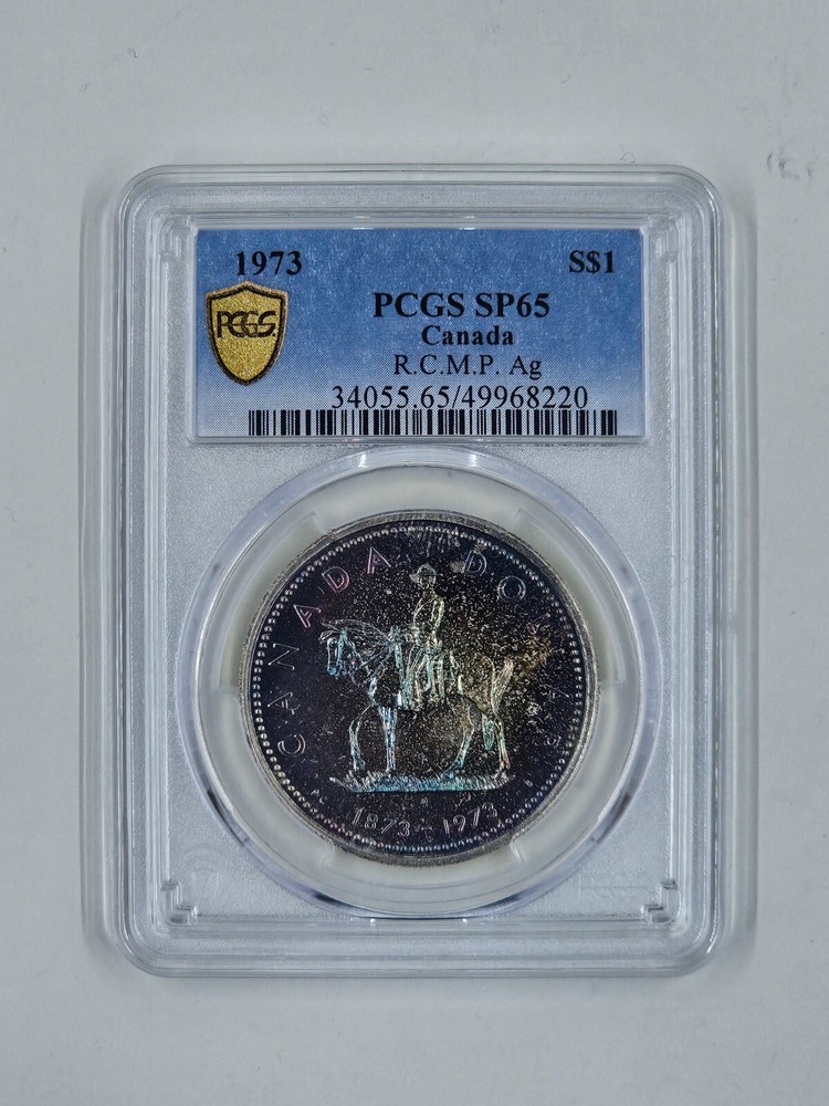 1973 S$1 PCGS SP65 Canada RCMP Ag