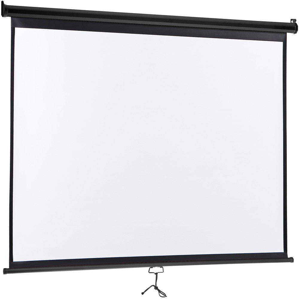 72'' Projector Screen 4:3 Foldable Anti-Crease Portable Projection Screen Black