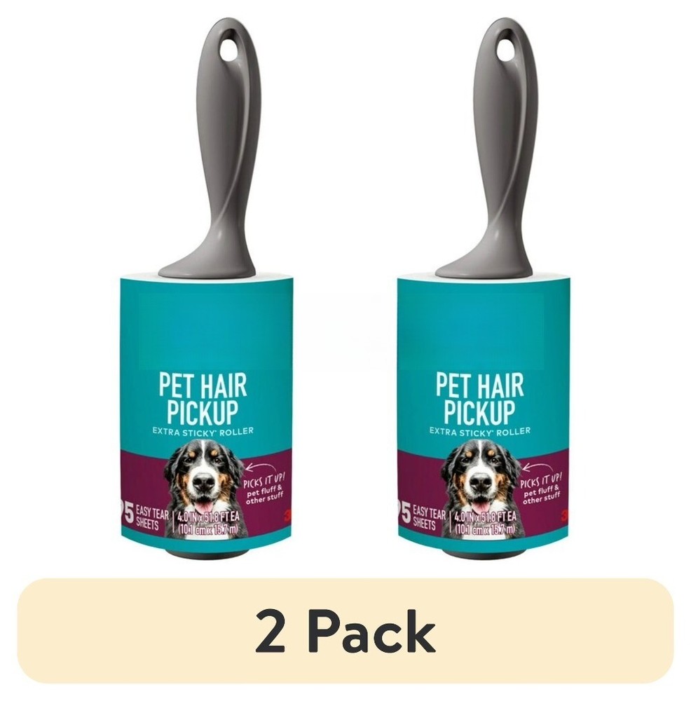 (2 pack) Brite Pet Extra Sticky Lint Roller, 95 sheets, 1 Roller