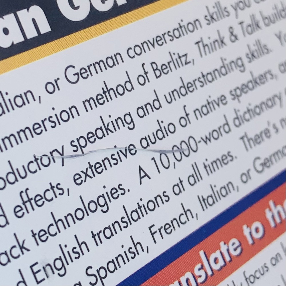 The Learning Company Berlitz Think & Talk Italian Version 2.0 Win Mac CD-ROM